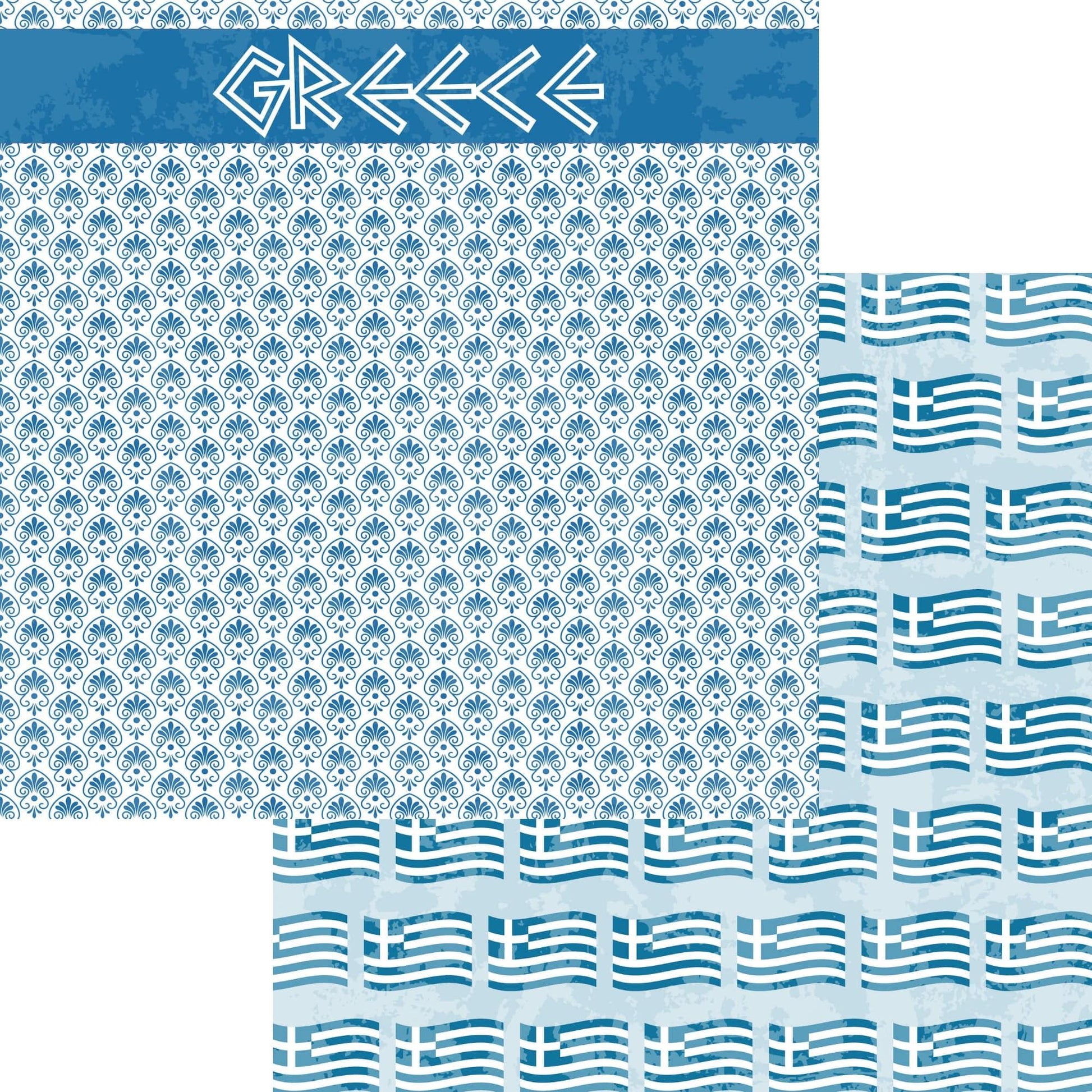 Greece Collection Greece 12 x 12 Double-Sided Scrapbook Paper by SSC Designs - 15 Pack