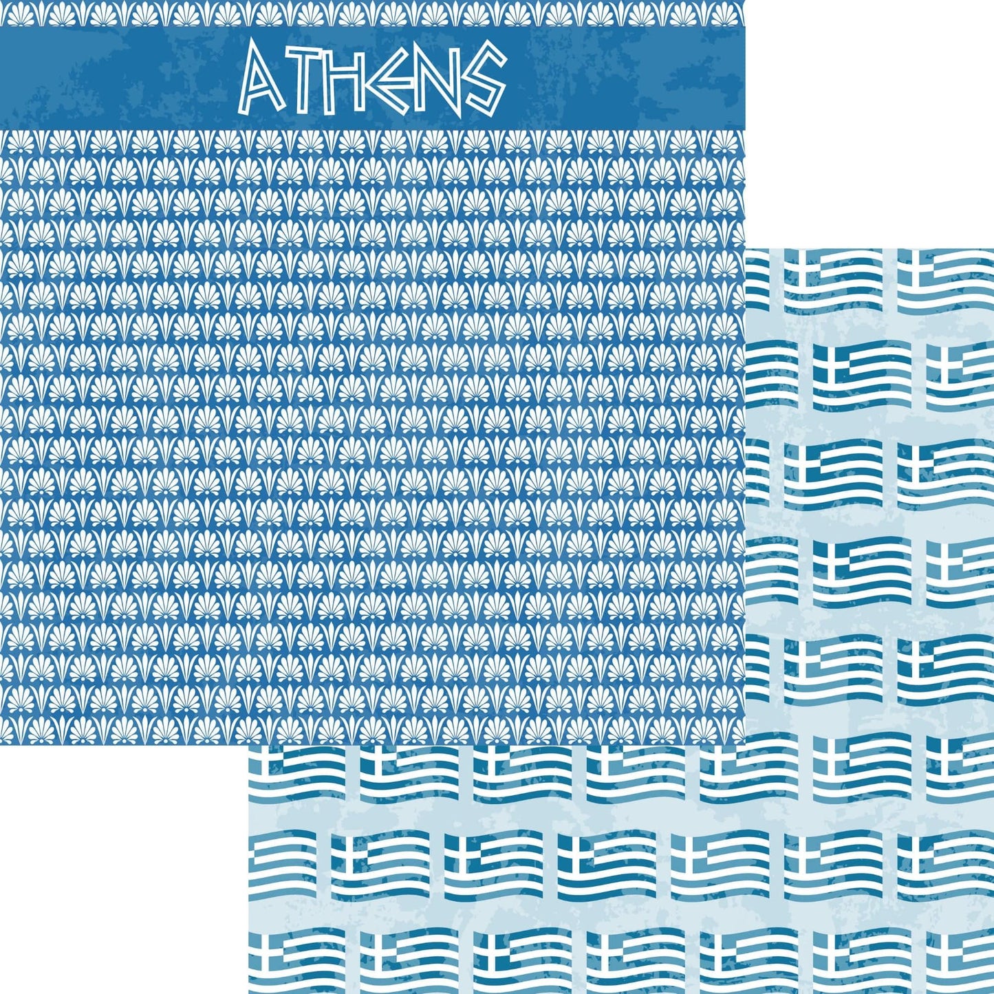 Greece Collection Athens 12 x 12 Double-Sided Scrapbook Paper by SSC Designs - 15 Pack