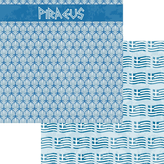 Greece Collection Piraeus 12 x 12 Double-Sided Scrapbook Paper by SSC Designs - 15 Pack