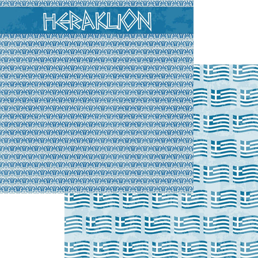 Greece Collection Heraklion 12 x 12 Double-Sided Scrapbook Paper by SSC Designs - 15 Pack