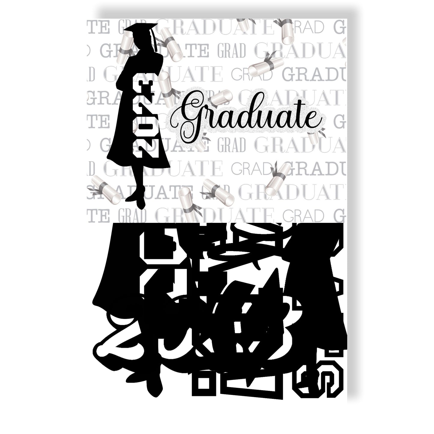 Graduation Collection Female Graduate Laser Cut Ephemera Embellishments - 3 Packs