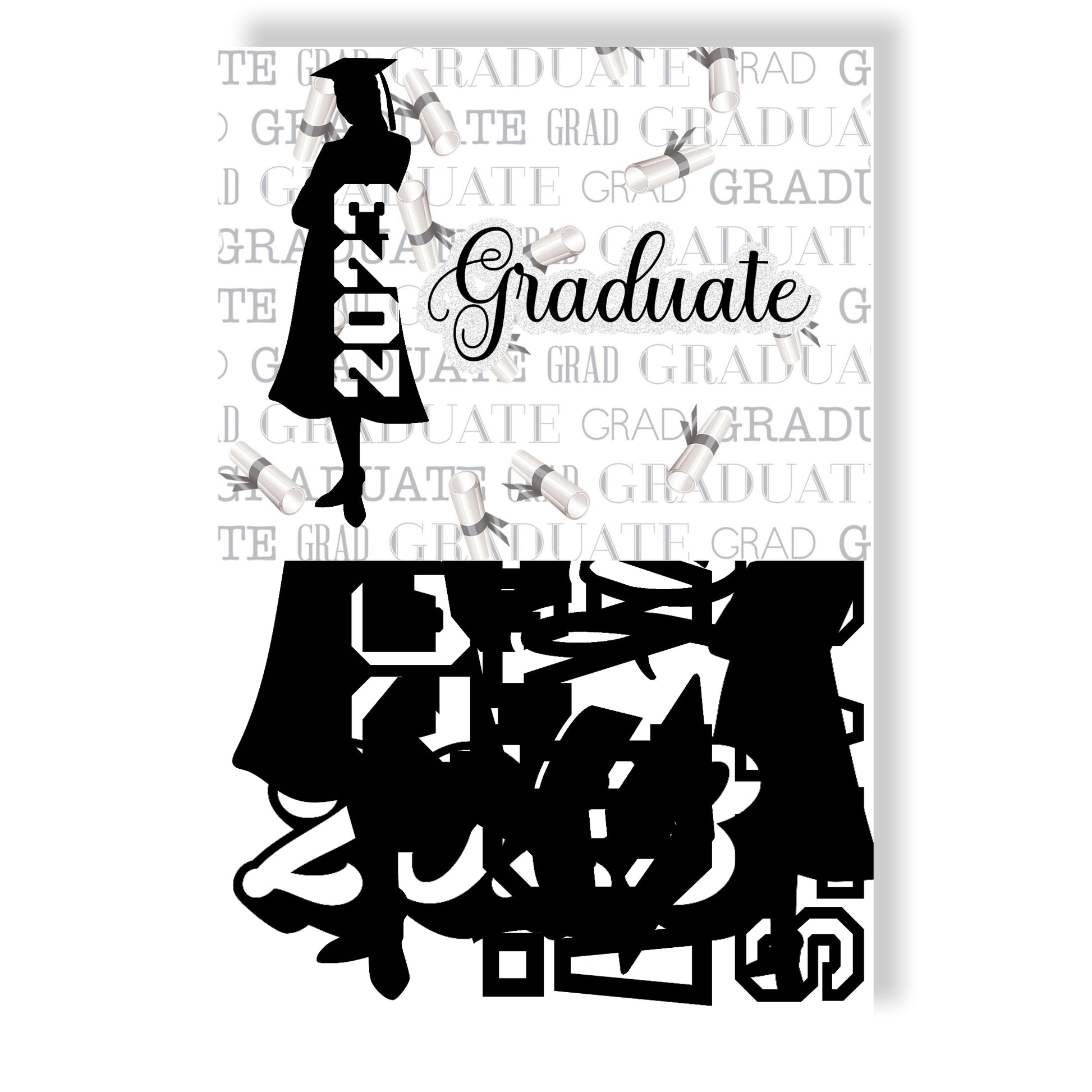 Graduation Collection Female Graduate Laser Cut Ephemera Embellishments - 3 Packs