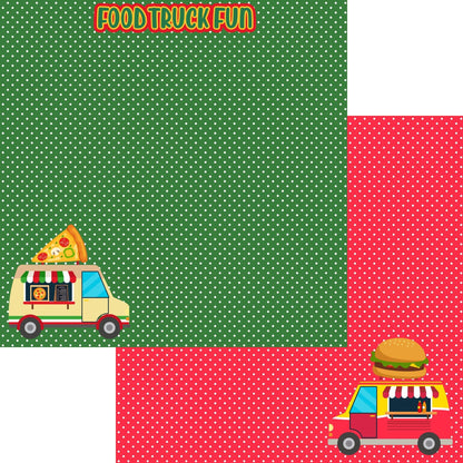 Just Fun Collection Food Truck Fun 12 x 12 Double-Sided Scrapbook Paper by SSC Designs - 15 Pack