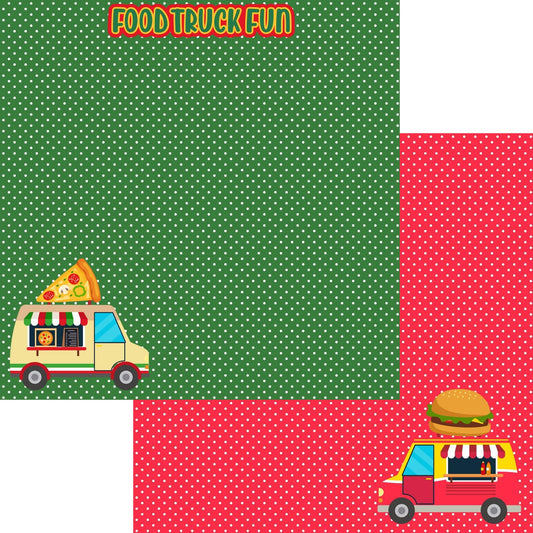 Just Fun Collection Food Truck Fun 12 x 12 Double-Sided Scrapbook Paper by SSC Designs - 15 Pack