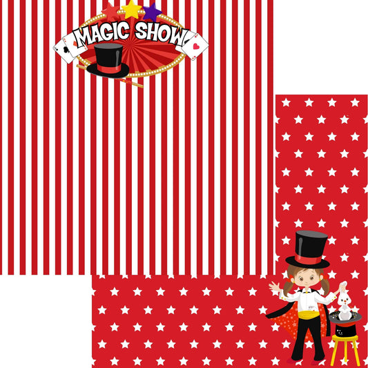 Just Fun Collection Magic Show 12 x 12 Double-Sided Scrapbook Paper by SSC Designs - 15 Pack