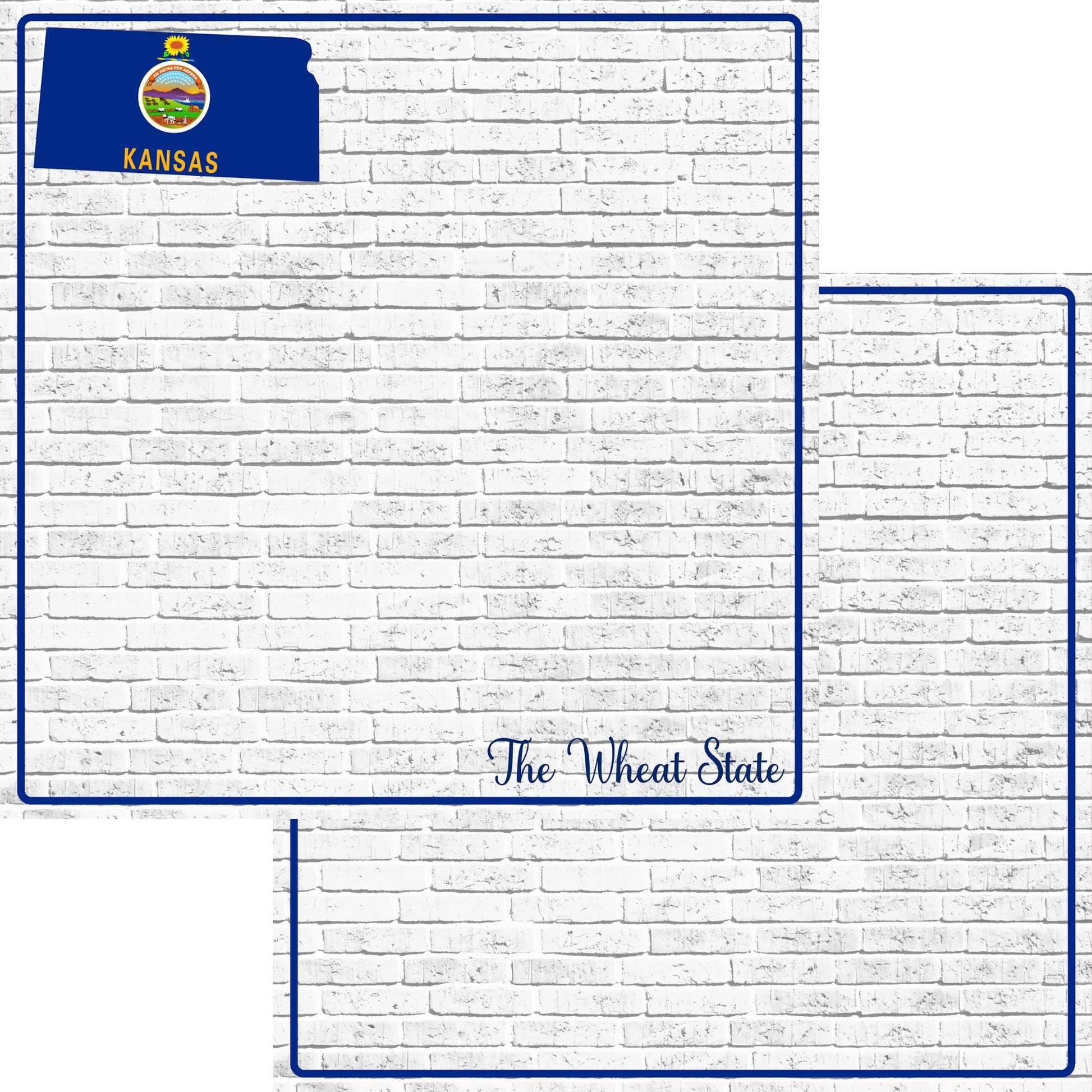 Fifty States Collection Kansas 12 x 12 Double-Sided Scrapbook Paper by SSC Designs - 15 Pack