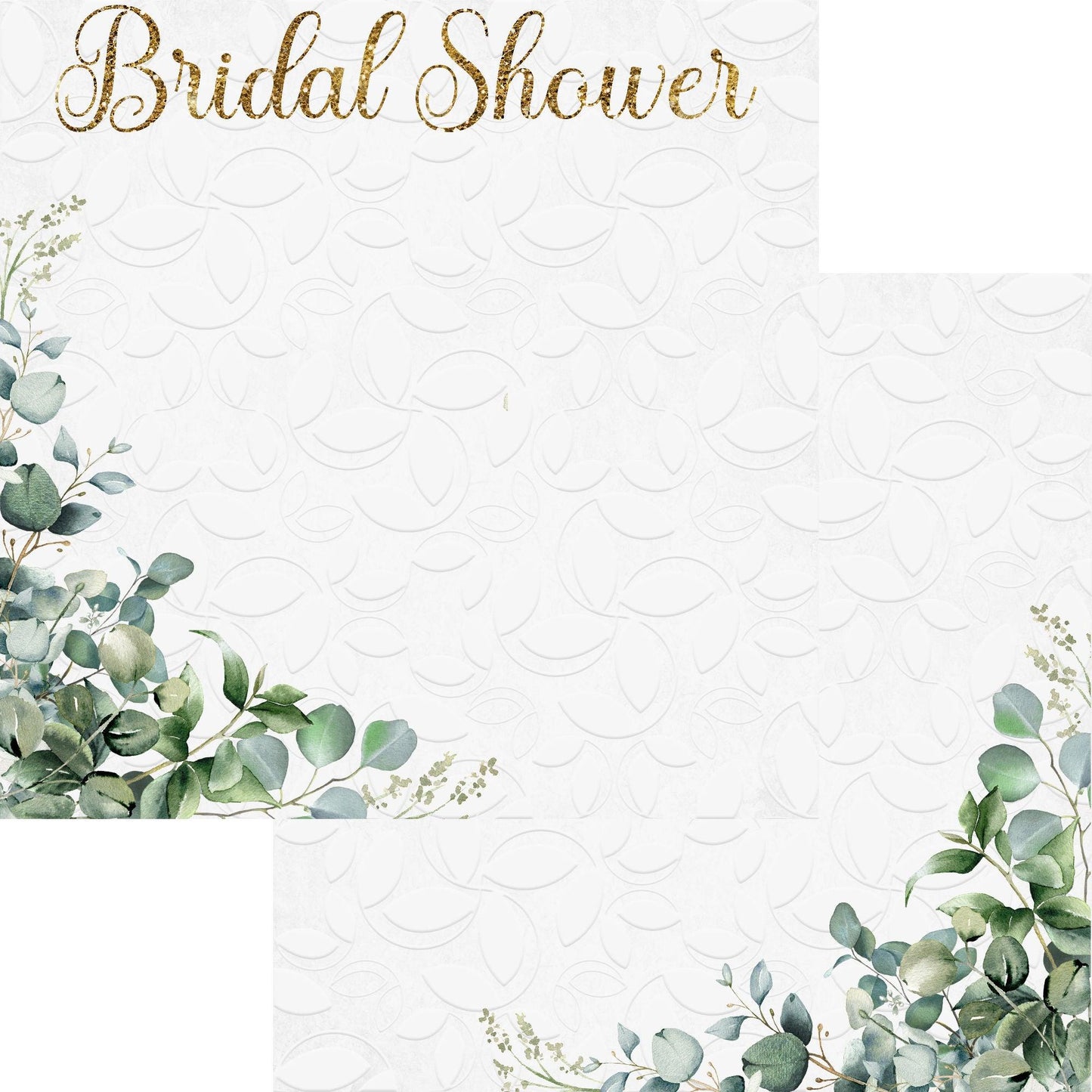 Love Always Collection Bridal Shower 12 x 12 Double-Sided Scrapbook Paper by SSC Designs - 15 Pack