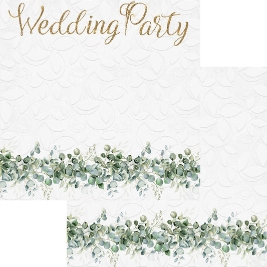 Love Always Collection Wedding Party 12 x 12 Double-Sided Scrapbook Paper by SSC Designs - 15 Pack