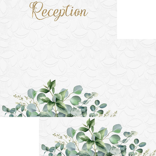 Love Always Collection Reception 12 x 12 Double-Sided Scrapbook Paper by SSC Designs - 15 Pack