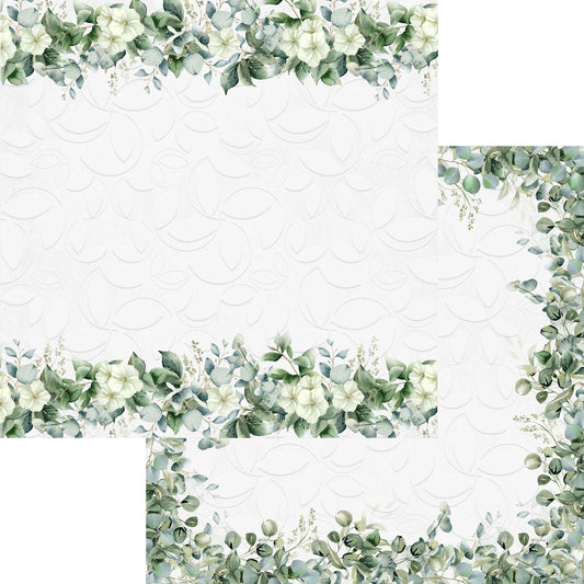 Love Always Collection White Wedding 12 x 12 Double-Sided Scrapbook Paper by SSC Designs - 15 Pack