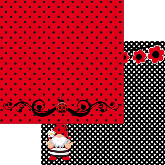 Ladybug Love Collection Peace Out 12 x 12 Double-Sided Scrapbook Paper by SSC Designs - 15 Pack