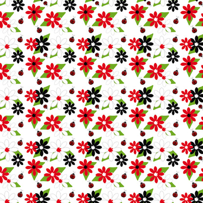 Ladybug Love Collection Perfect Plaid 12 x 12 Double-Sided Scrapbook Paper by SSC Designs - 15 Pack