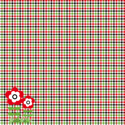 Ladybug Love Collection Perfect Plaid 12 x 12 Double-Sided Scrapbook Paper by SSC Designs - 15 Pack