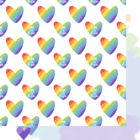 Love Wins Collection Love Is Love 12 x 12 Double-Sided Scrapbook Paper - 15 Pack