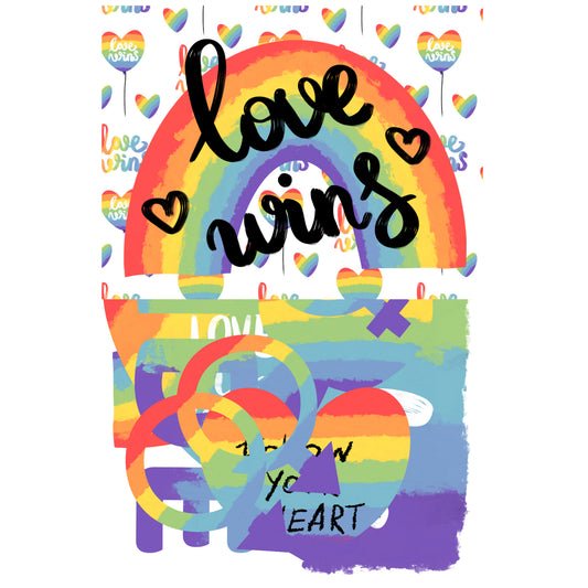 Love Wins Collection Laser Cut Ephemera Embellishments - 3 Packs