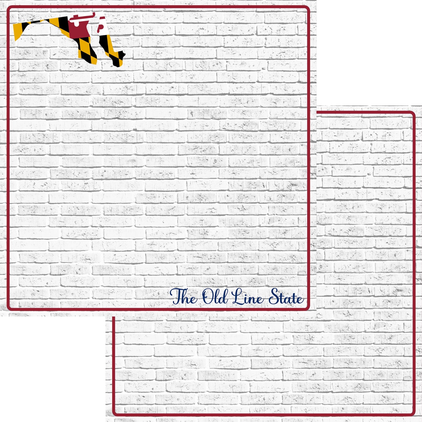 Fifty States Collection Maryland 12 x 12 Double-Sided Scrapbook Paper by SSC Designs - 15 Pack