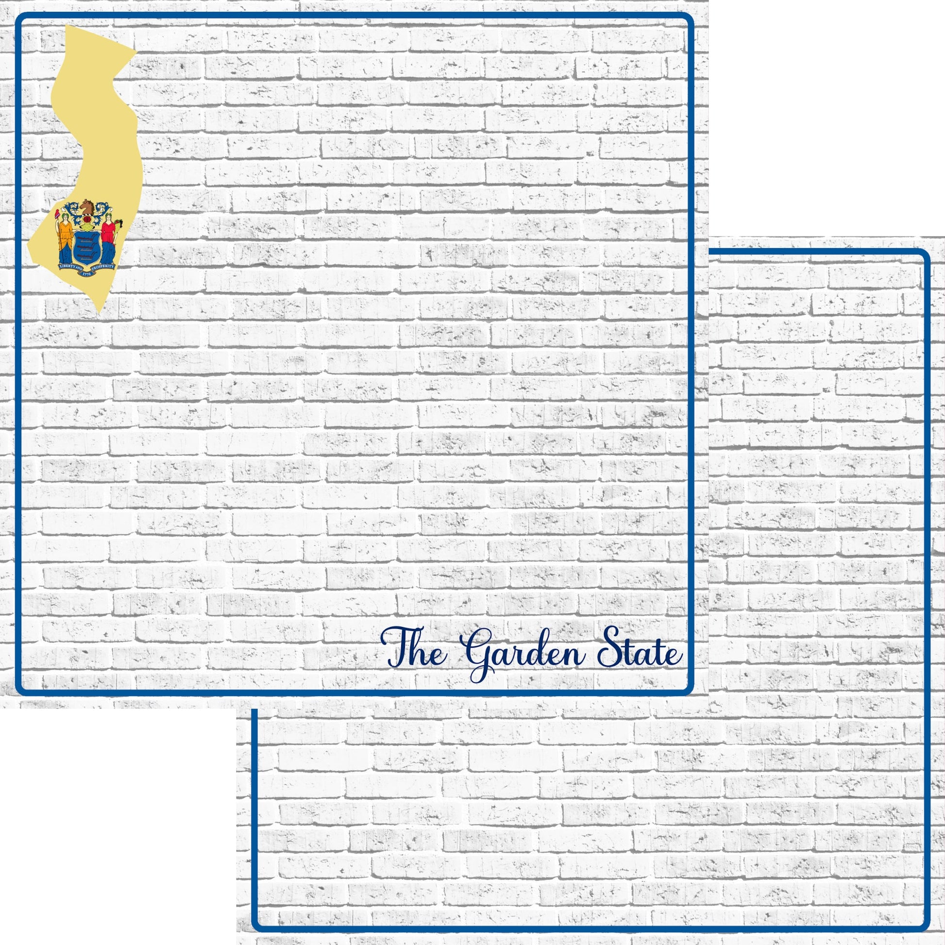 Fifty States Collection New Jersey 12 x 12 Double-Sided Scrapbook Paper by SSC Designs - 15 Pack