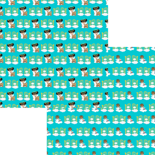 NSDesign's All Pets Go To Heaven Collection Fish & Bunnies 12 x 12 Double-Sided Scrapbook Paper - 15 Pack