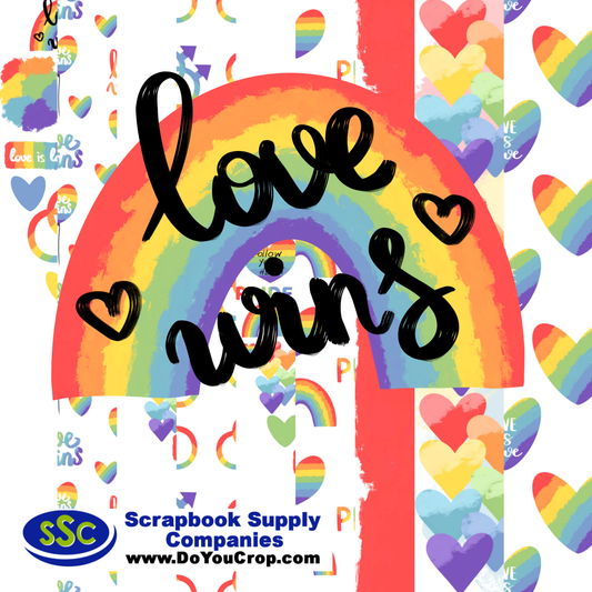 Love Wins Collection 12 x 12 Scrapbook Paper Pack & Embellishment Kit - 3 Kits