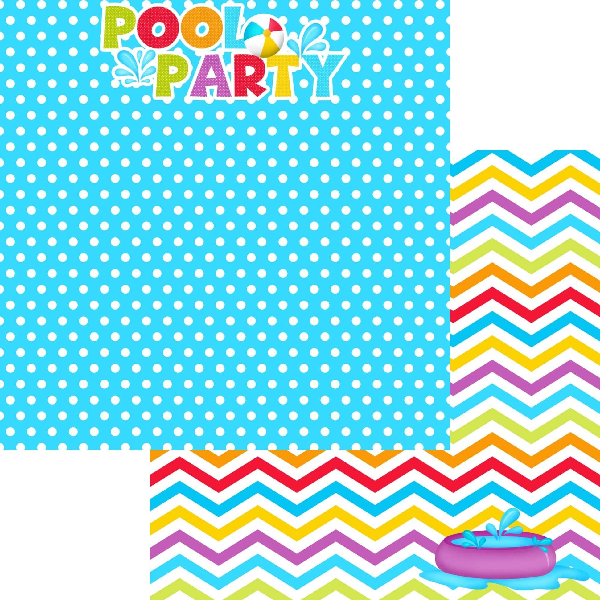 Pool Party Collection Pool Party 12 x 12 Double-Sided Scrapbook Paper by SSC Designs - 15 Pack