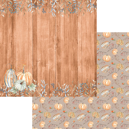 Pumpkin Patch Collection Pretty Pumpkins 12 x 12 Double-Sided Scrapbook Paper - 15 Pack