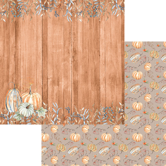 Pumpkin Patch Collection Pretty Pumpkins 12 x 12 Double-Sided Scrapbook Paper - 15 Pack