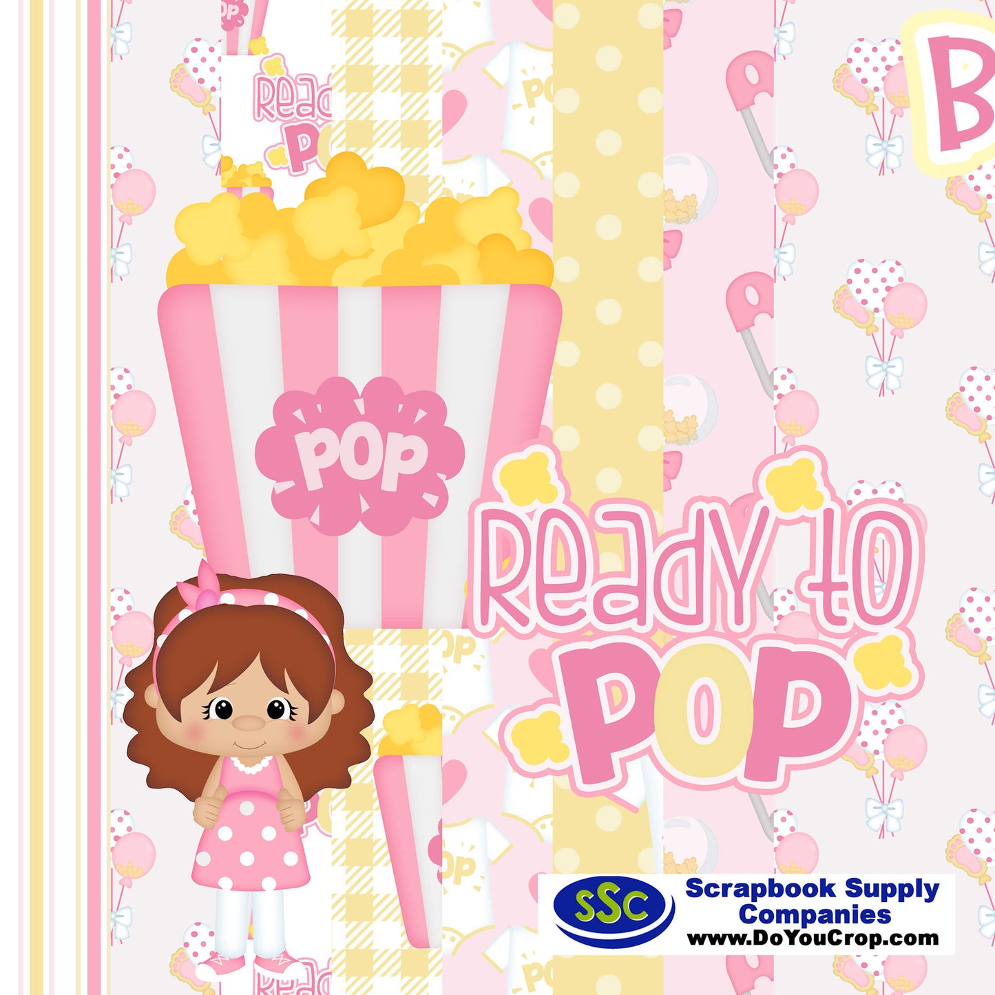 Ready To Pop Girl 12 x 12 Scrapbook Paper Pack & Embellishment Kit - 3 Kits