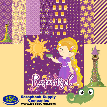 Rapunzel 12 x 12 Scrapbook Paper Pack & Embellishment Kit - 3 Kits