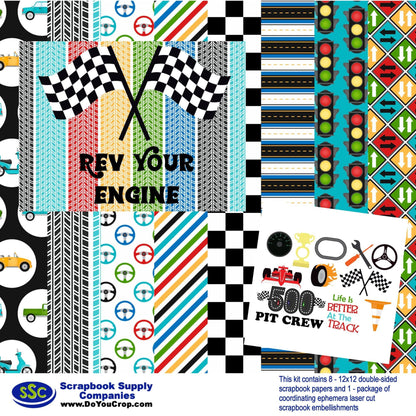 Rev Your Engine 12 x 12 Scrapbook Collection Kit by SSC Designs - 3 Kits