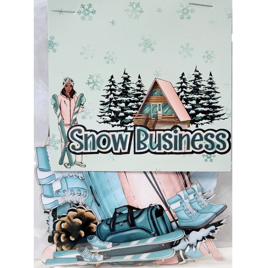 Phantasia Design's Snow Business Collection Laser Cut Ephemera Embellishments - 3 Packs