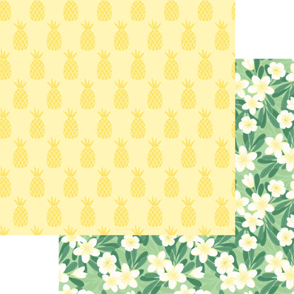 Sun Kissed Collection Pineapples In Paradise 12 x 12 Double-Sided Scrapbook Paper - 15 Pack