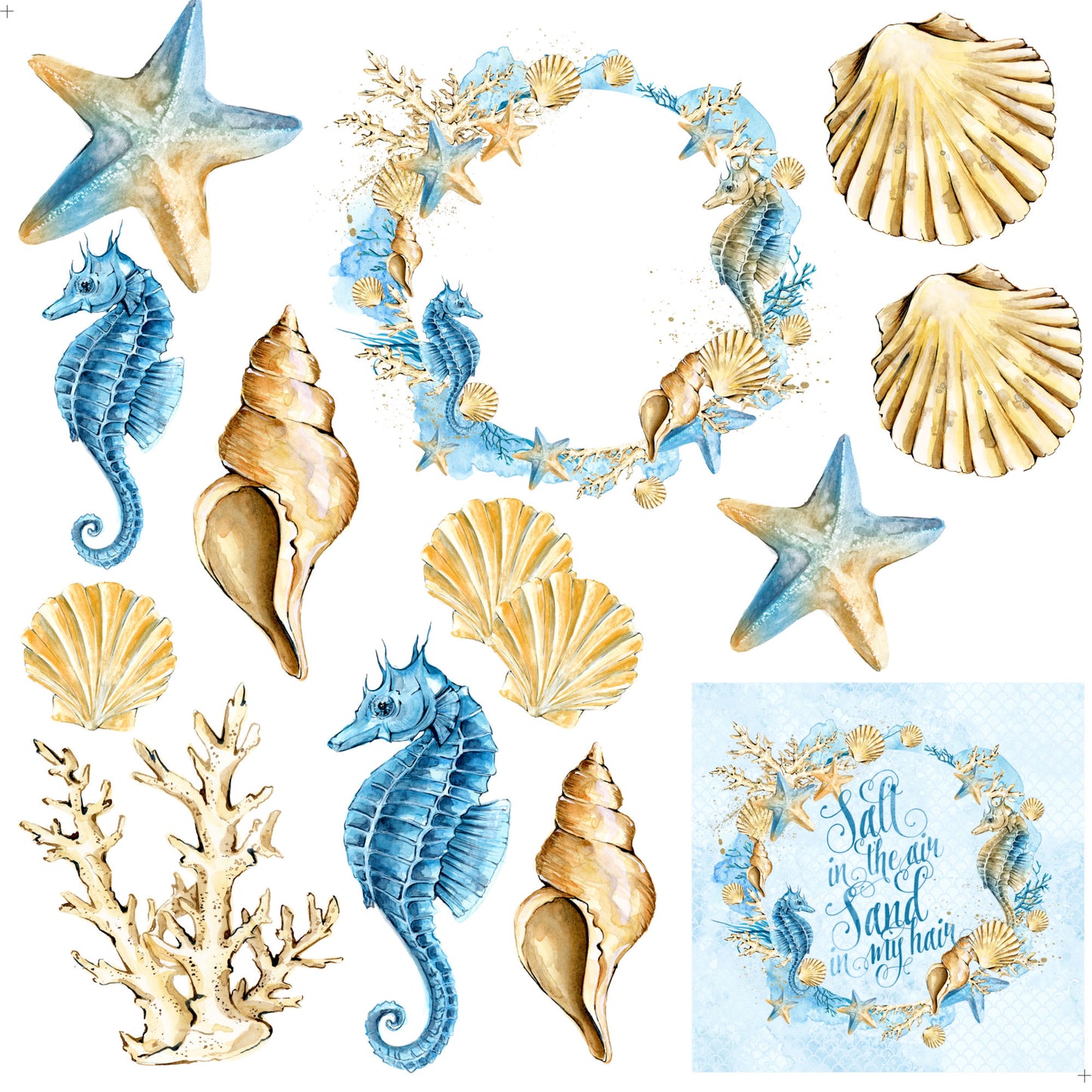 Frou Frou's Sun & Sand Collection Laser Cut Ephemera Embellishments - 3 Packs