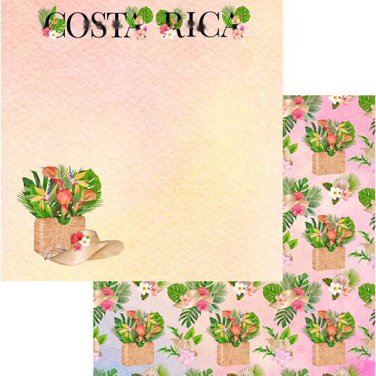 Exotic Tropics Collection Costa Rica 12 x 12 Double-Sided Scrapbook Paper - 15 Pack