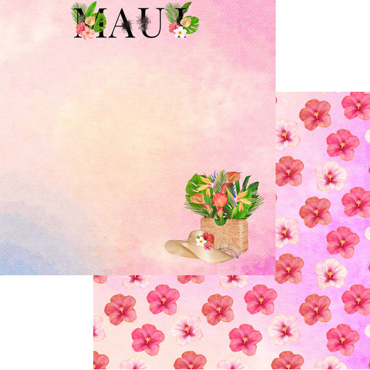 Exotic Tropics Collection Maui 12 x 12 Double-Sided Scrapbook Paper - 15 Pack