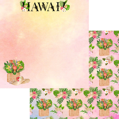 Exotic Tropics Collection Hawaii 12 x 12 Double-Sided Scrapbook Paper - 15 Pack