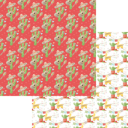 Fiesta Collection Cactus 12 x 12 Double-Sided Scrapbook Paper - 15 Pack