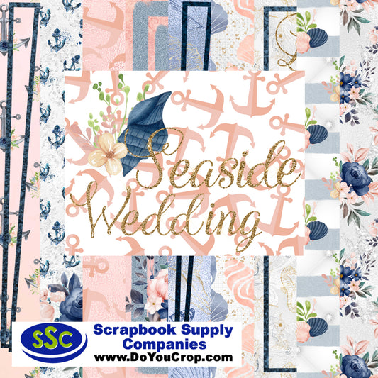 Seaside Wedding 12 x 12 Scrapbook Paper Pack & Embellishment Kit - 3 Kits