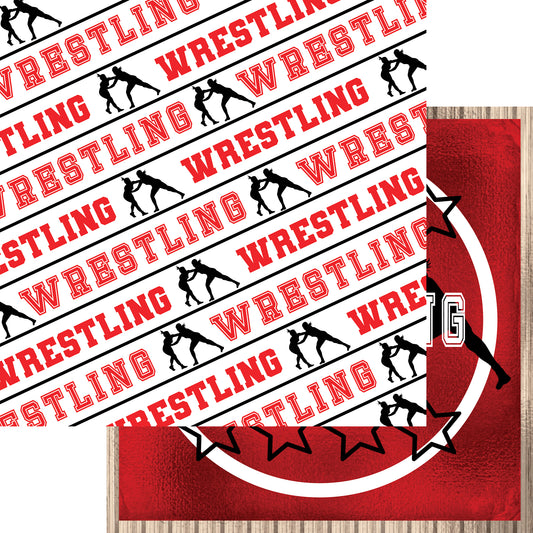 Female Wrestling Collection Wrestling On The Mat 12 x 12 Double-Sided Scrapbook Paper - 15 Pack