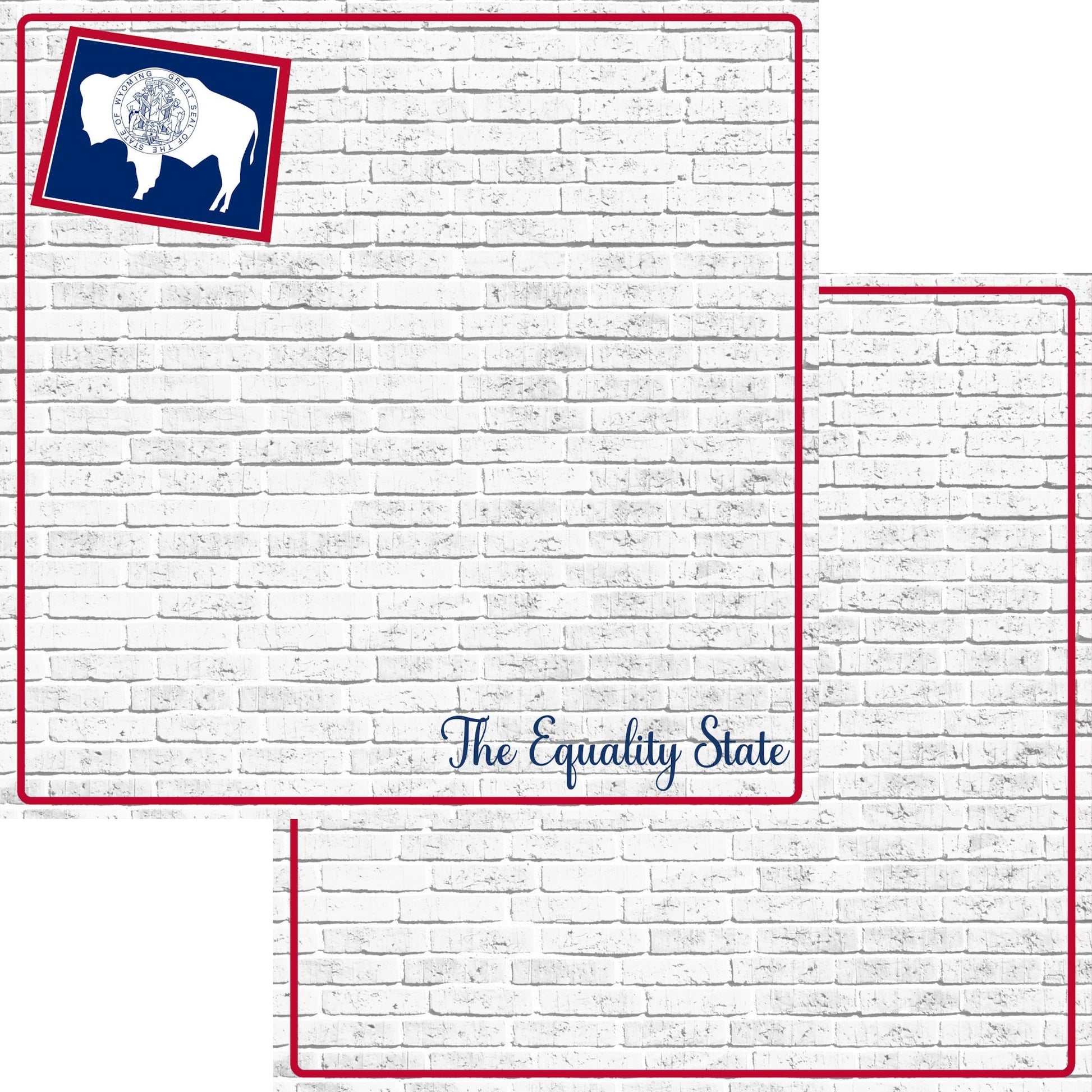 Fifty States Collection Wyoming 12 x 12 Double-Sided Scrapbook Paper by SSC Designs - 15 Pack