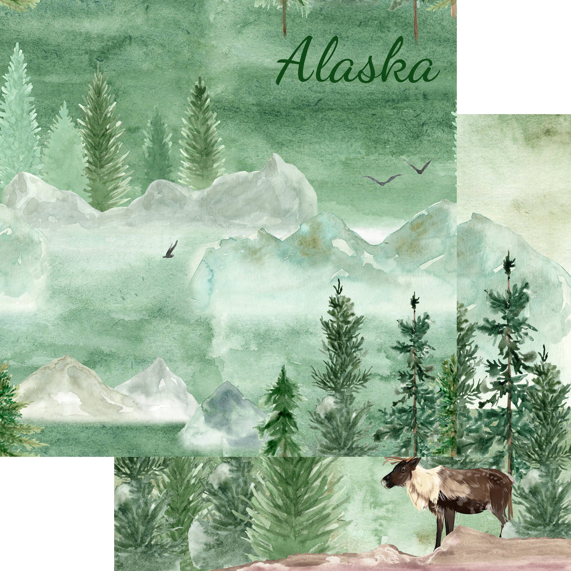 Alaskan Adventure Collection Alaska 12 x 12 Double-Sided Scrapbook Paper - 15 Pack